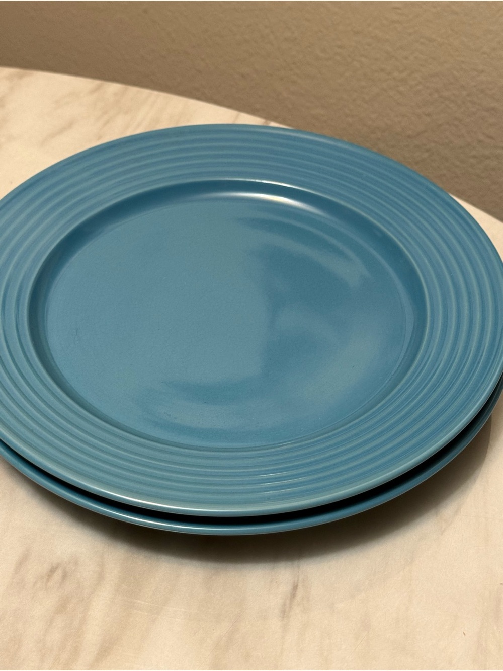 Royal Norfolk Santa Fe Peacock Blue 2 Dinner Plates 10.75-inch stoneware plate